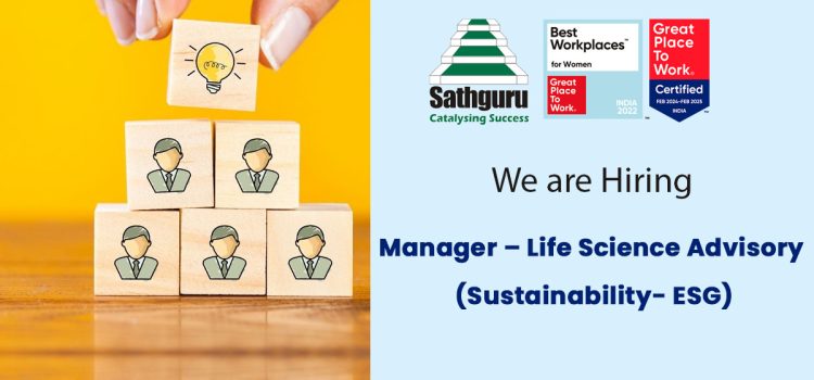 Manager – Life Science Advisory (Sustainability- ESG)